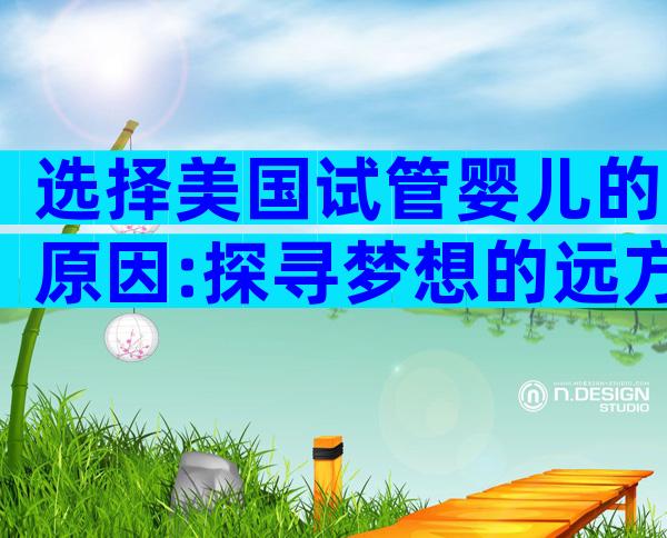 选择美国试管婴儿的原因:探寻梦想的远方