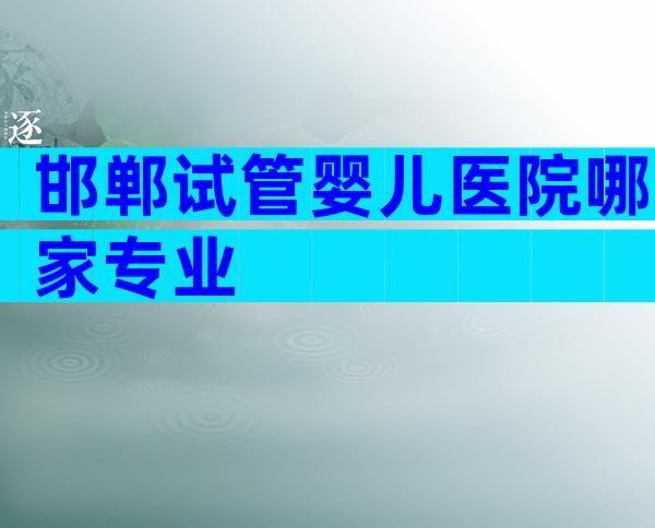 邯郸试管婴儿医院哪家专业