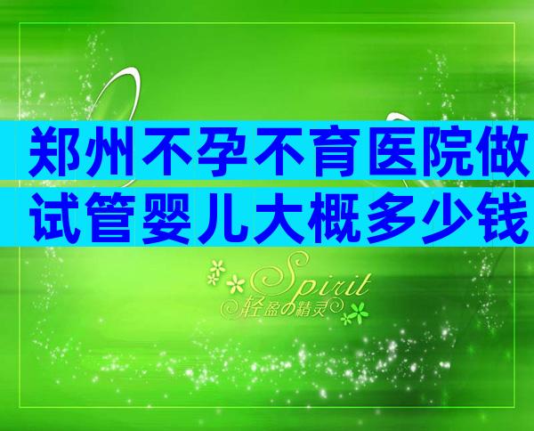 郑州不孕不育医院做试管婴儿大概多少钱？费用介绍