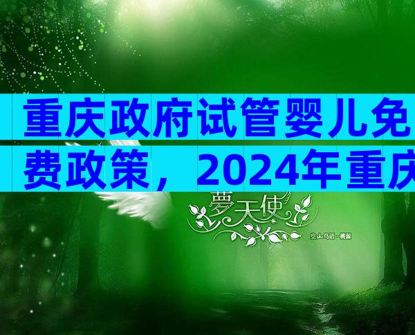 重庆政府试管婴儿免费政策，2024年重庆试管婴儿费用大约多少？