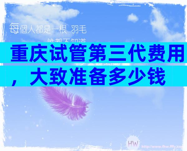 重庆试管第三代费用，大致准备多少钱