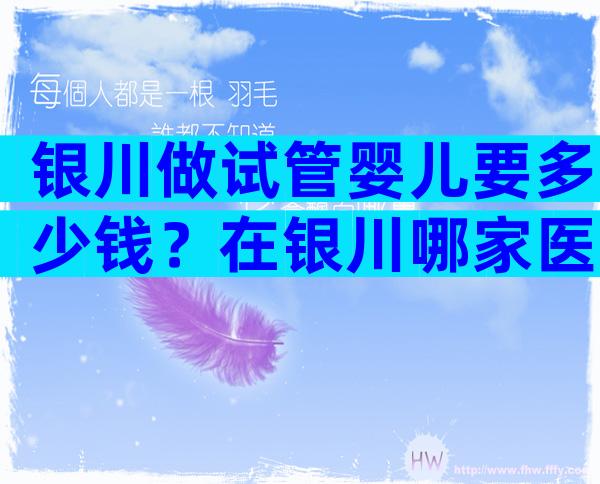 银川做试管婴儿要多少钱？在银川哪家医院做试管好？