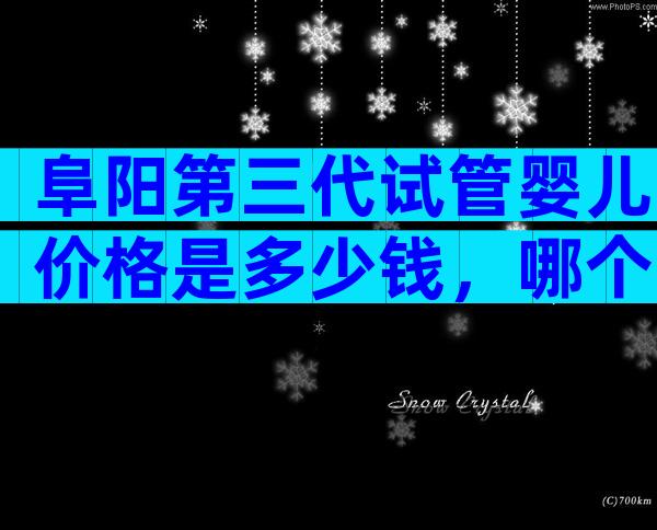 阜阳第三代试管婴儿价格是多少钱，哪个医院可以做？