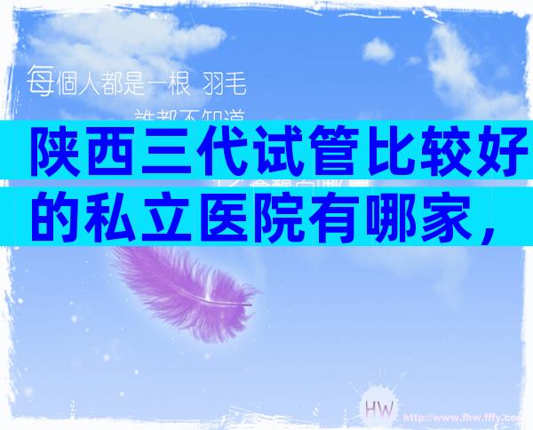 陕西三代试管比较好的私立医院有哪家，一文就够了