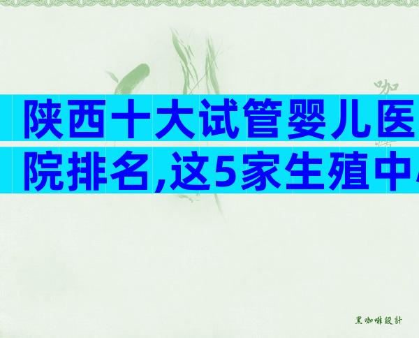 陕西十大试管婴儿医院排名,这5家生殖中心名列前茅!