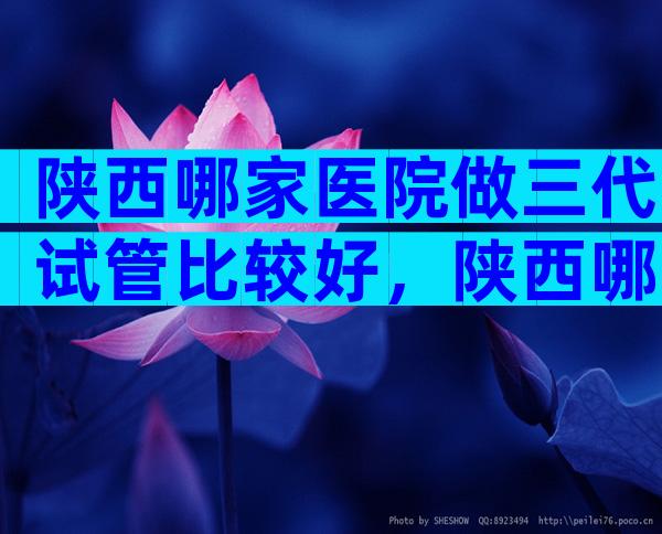 陕西哪家医院做三代试管比较好，陕西哪家医院做三代试管比较好？