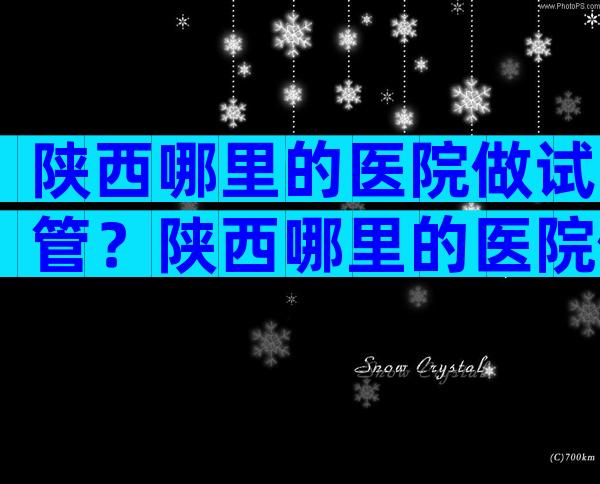 陕西哪里的医院做试管？陕西哪里的医院做试管比较好？