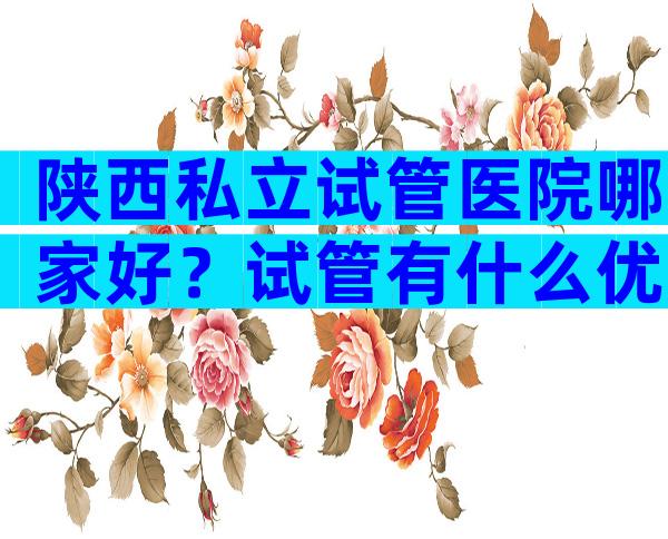 陕西私立试管医院哪家好？试管有什么优点