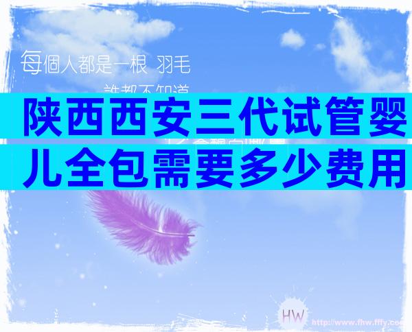 陕西西安三代试管婴儿全包需要多少费用？