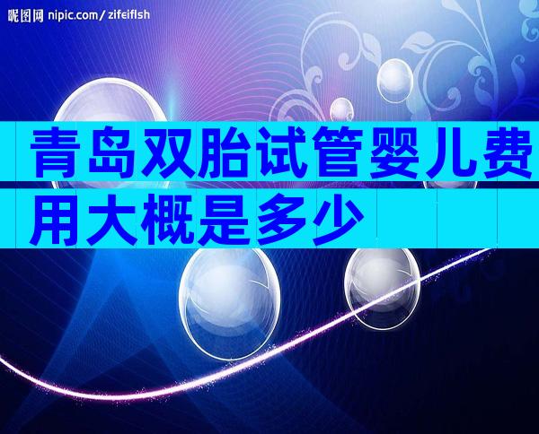 青岛双胎试管婴儿费用大概是多少