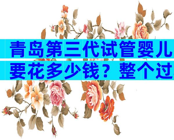 青岛第三代试管婴儿要花多少钱？整个过程15万就够了