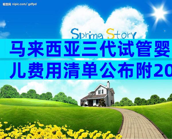 马来西亚三代试管婴儿费用清单公布附2024成功率解析!
