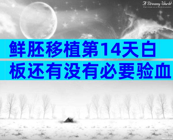 鲜胚移植第14天白板还有没有必要验血？