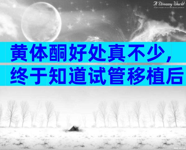 黄体酮好处真不少,终于知道试管移植后为什么要打了
