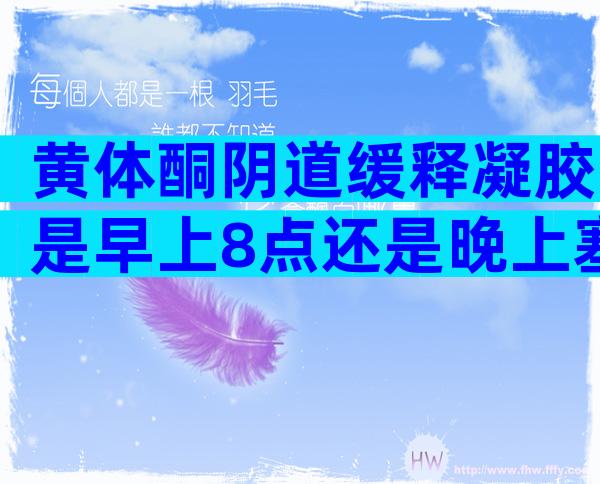 黄体酮阴道缓释凝胶是早上8点还是晚上塞药效果好？